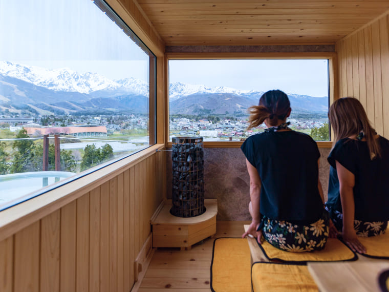 白馬絶景サウナRooftopの内観